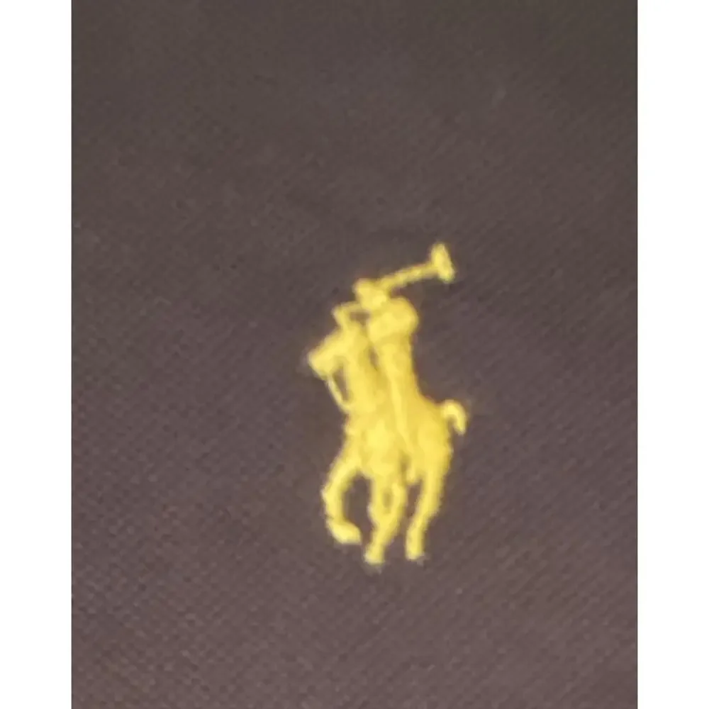 Polo Ralph Lauren Polo Shirt Men’s M Navy/Yellow/White Striped Moisture Wicking